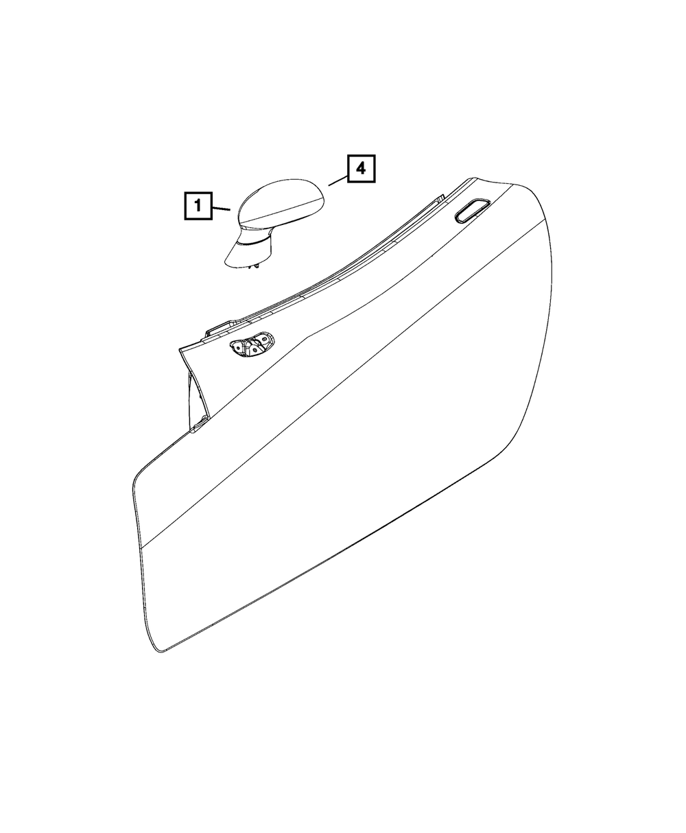 Outside Rear-View Mirror, Left - Mopar (1VX81KBUAA)