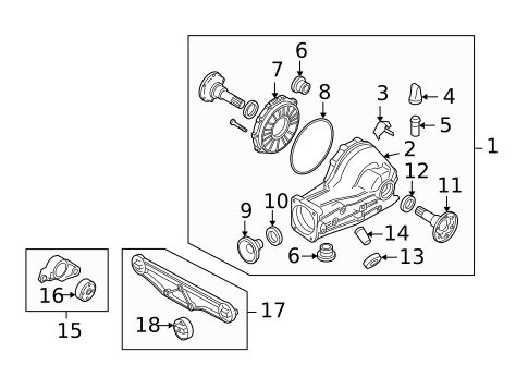 Axle & Differential for 2006 Volkswagen Phaeton #0