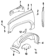 15611304 - Body: Wheel Housing Bracket for ACDelco Image