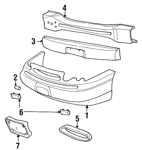 Bumper & Components - Front for 1998 Ford Windstar #0