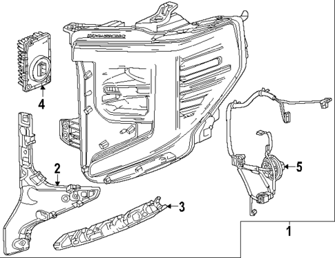 Headlamp Components for 2022 GMC Sierra 1500 #0