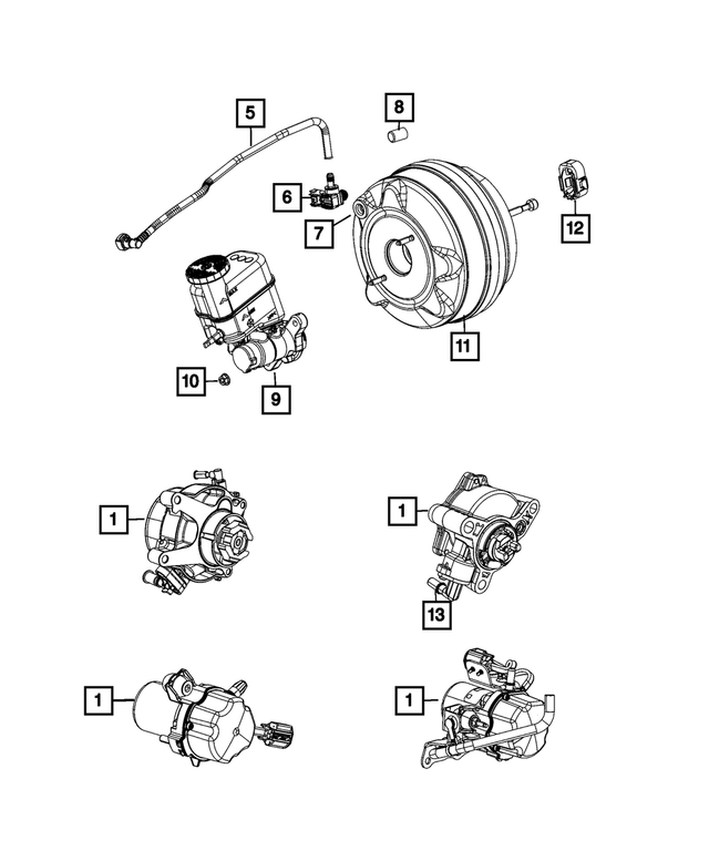 68418190AB - Brakes: Brake Master Cylinder for Mopar Image