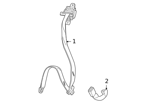Seat Belt for 2009 Mitsubishi Eclipse #1