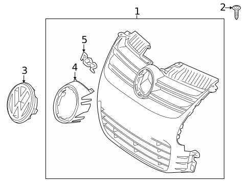 Grille & Components for 2008 Volkswagen R32 #0