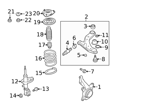 Suspension, Springs & Related Components for 2006 Kia Spectra5 #0