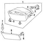 MR124298 - Electrical: Fog Lamp Assembly for Mitsubishi Image