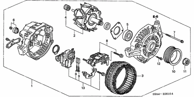 Alternator (Mitsubishi) for 2003 Honda CR-V #0