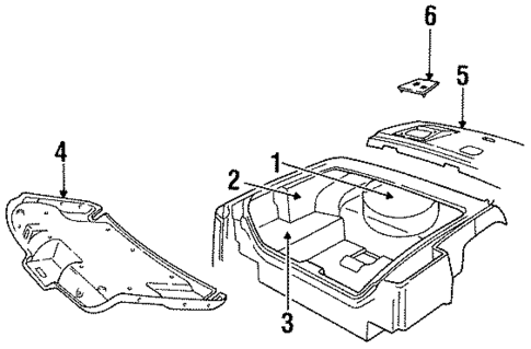 Interior Trim - Rear Body for 1992 Lincoln Town Car #0
