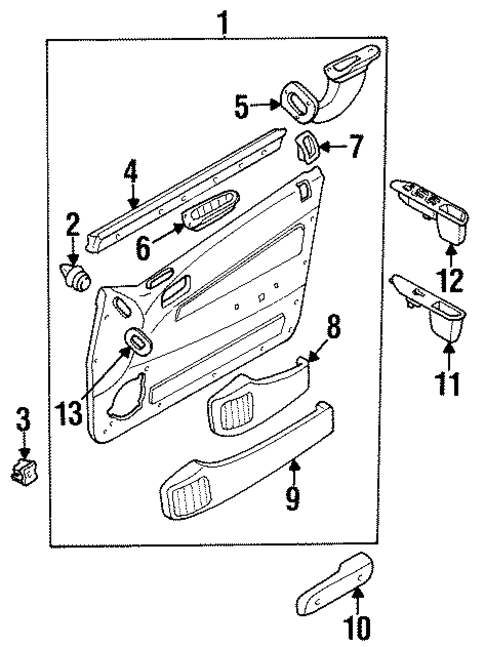Front Door for 1995 Kia Sephia #0