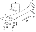 MR220362 - : Spoiler Center Gasket for Mitsubishi Image