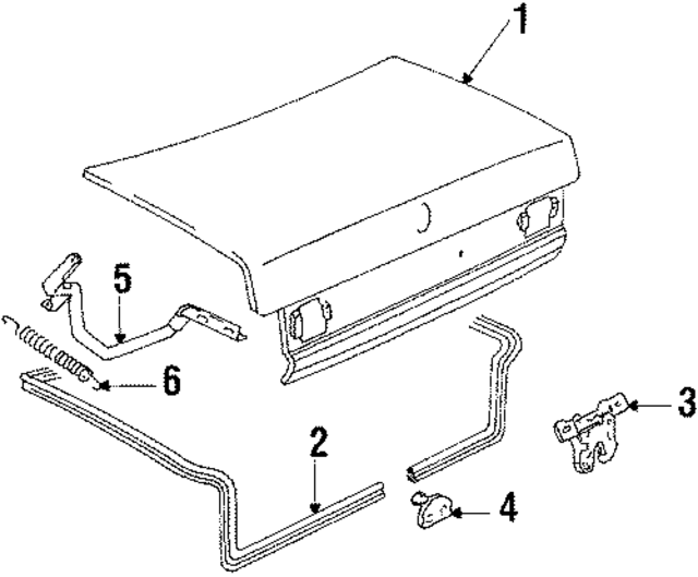 443827023E - Body: Trunk Lid for Audi Image