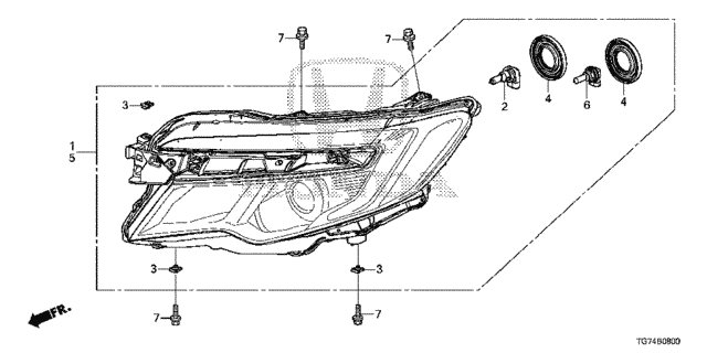 Headlight (1) for 2016 Honda Pilot #0