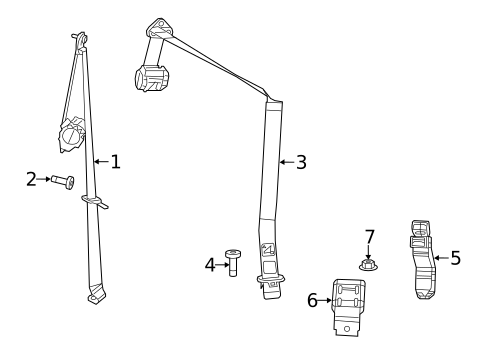 Rear Seat Belts for 2014 Jeep Patriot #0