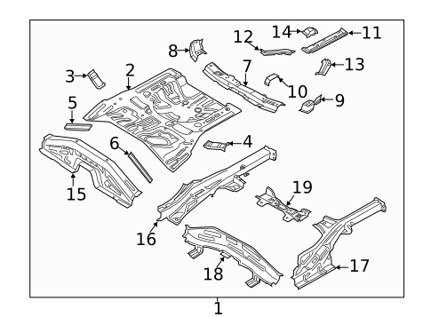 Rear Floor & Rails for 2022 Hyundai Kona N #0