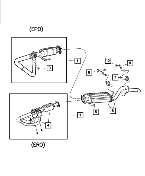 Exhaust System for 2002 Jeep Wrangler #0