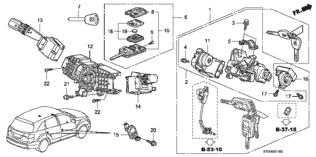 Combination Switch for 2012 Acura MDX #0