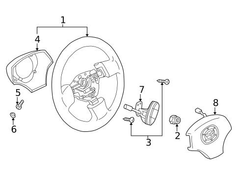 Steering Wheel & Trim for 2002 Mazda Protege5 #0