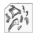 LR086509 - Body: Inner Quarter Panel for Land-Rover Image