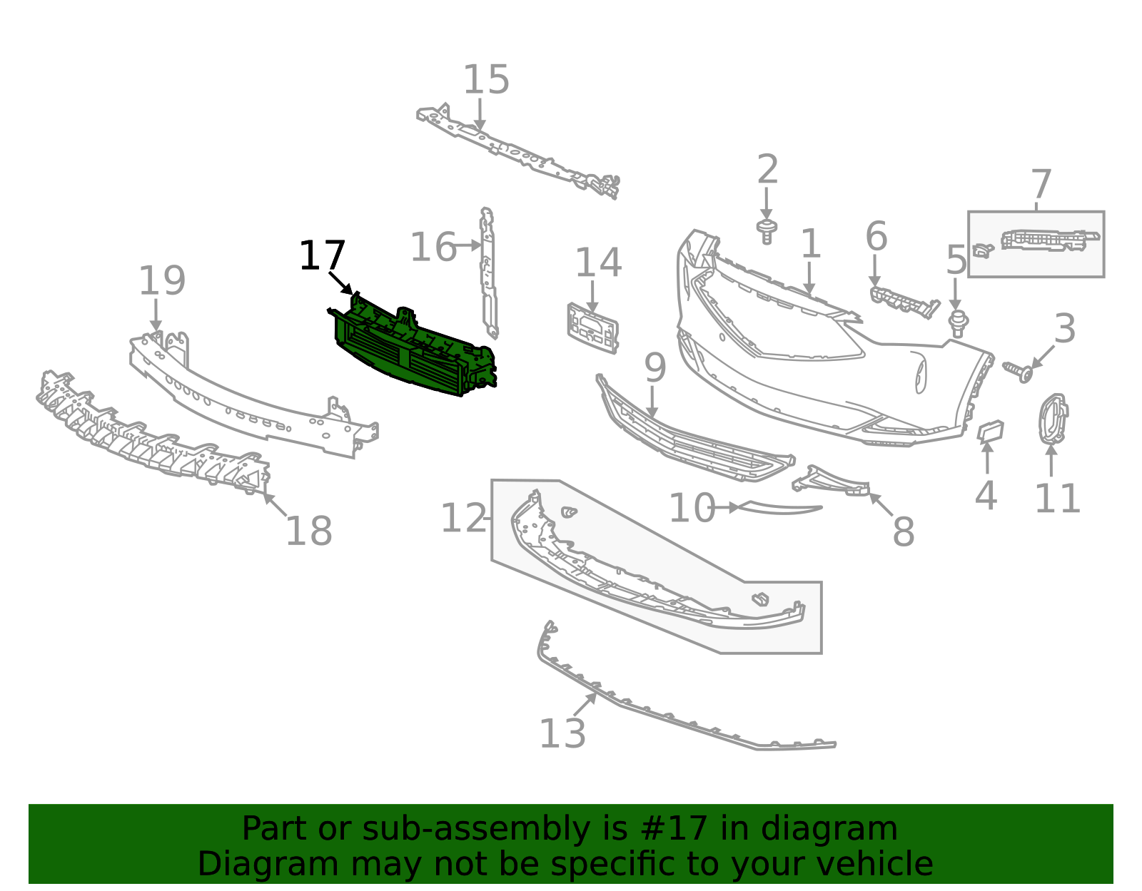 2022-2025 Acura MDX Radiator Shutter Assembly 71350-TYA-A01 | OEM