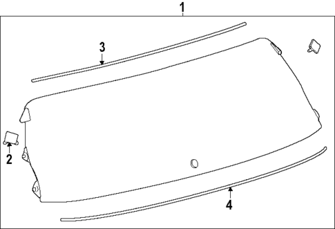 Glass - Lift Gate for 2025 Lexus TX550h+ #0