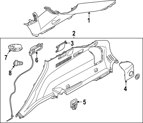 Interior Trim - Quarter Panels for 2025 Kia EV6 #0