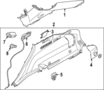 85850XG000WK - Body: Upper Quarter Trim for Kia: EV6 Image