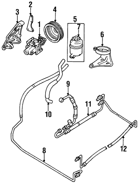 Pump & Hoses for 1995 Jaguar XJ12 #0