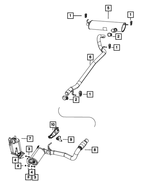 Exhaust System for 2012 Jeep Wrangler #2
