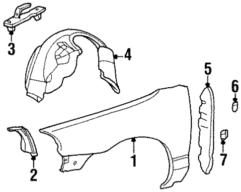 Fender & Components for 1996 Ford Contour #0