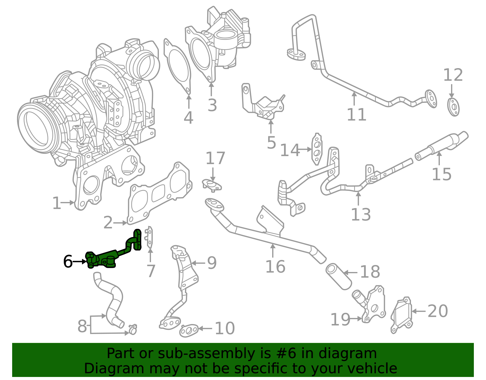 H305 H305-13-540 - Turbocharger Inlet Hose 2024-2025 Mazda | Mazda Parts.US