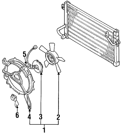 Condenser Fan for 1996 Mitsubishi Montero #0