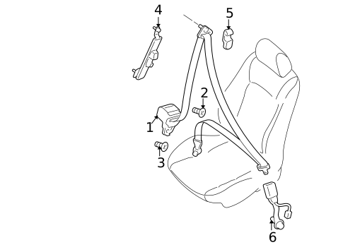 Front Seat Belts for 2009 Mazda 6 #0