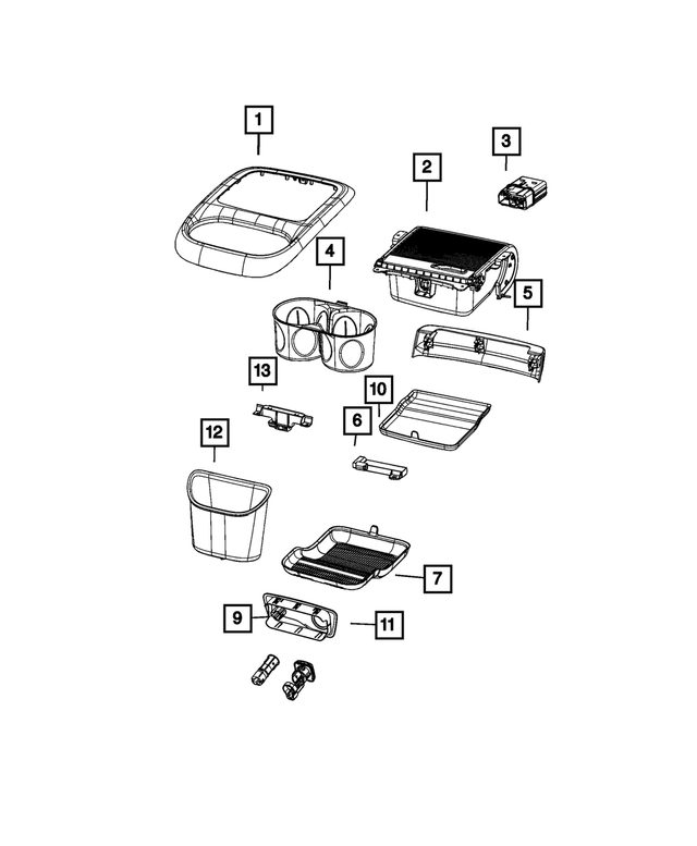 68494177AA - Interior Trim: Floor Console Bezel for Mopar Image image