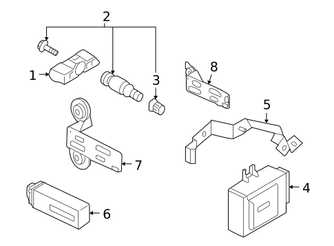Tire Pressure Monitor Components for 2006 Porsche Cayman #0