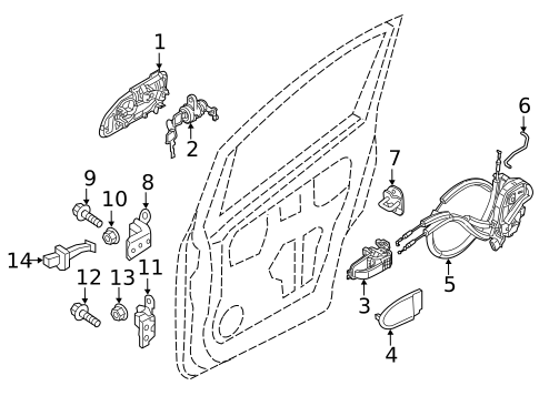 Lock & Hardware for 2016 Chevrolet City Express #1