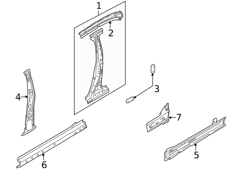 Center Pillar & Rocker for 2011 Suzuki Kizashi #0