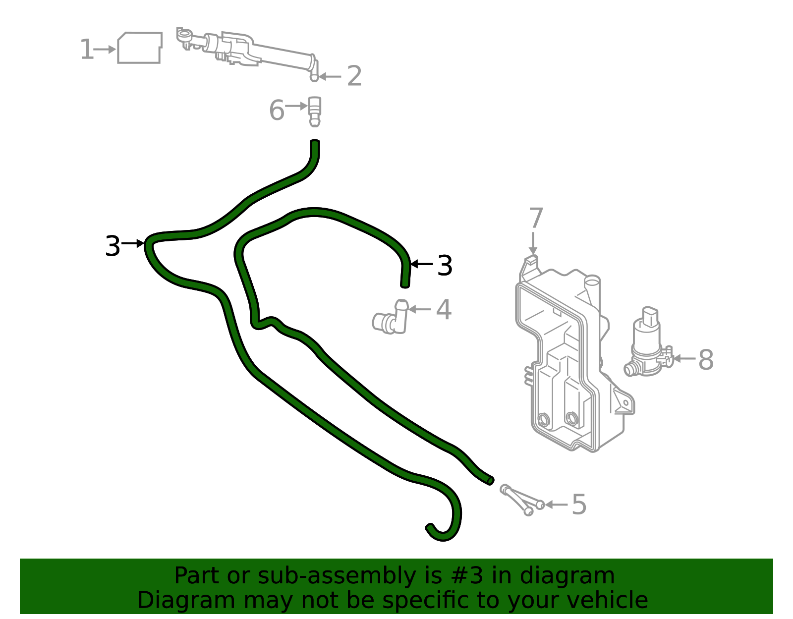 32274905 - High-Quality Headlight Washer Hose for 2020-2025 Volvo ...