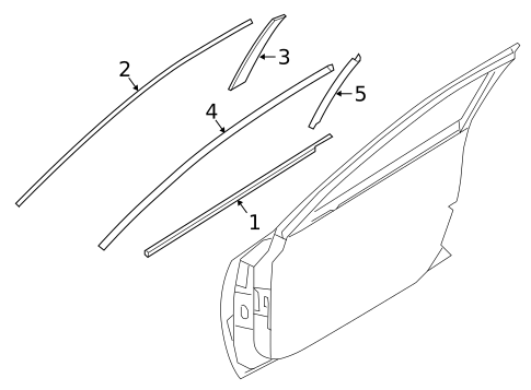 Exterior Trim - Front Door for 2021 Nissan Maxima #0