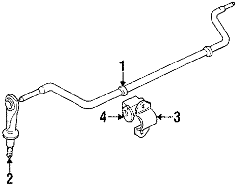 Stabilizer Bar & Components for 1996 Jaguar Vanden Plas #1