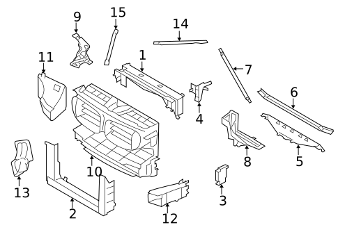 Radiator Support for 2012 BMW 740Li #1