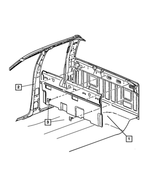 55350923AE - Interior Trim: Panel Inner Silencer for Dodge: Ram 1500, Ram 2500, Ram 3500 Image