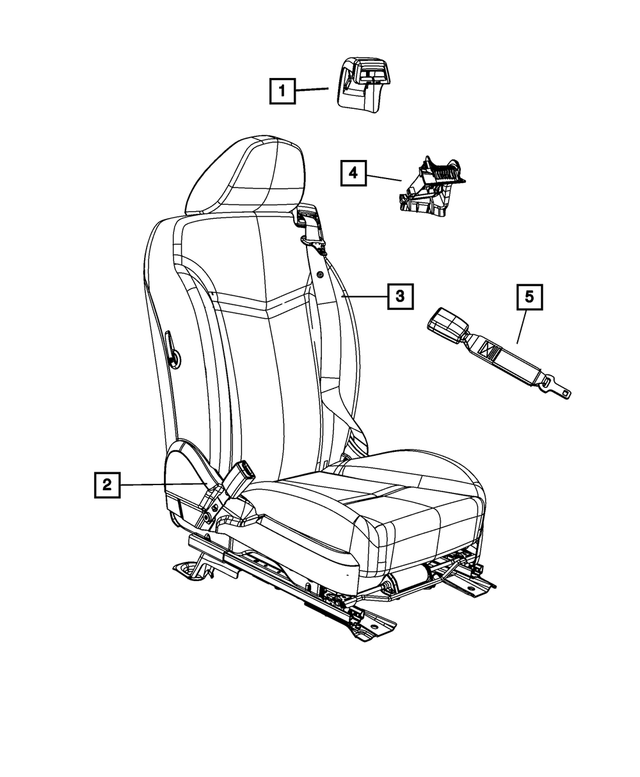 « 1HM10HL1AD – Restraints : Ceinture De Sécurité Couvercle pour Mopar Image »