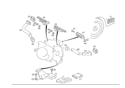 Air Ducting for 1988 Mercedes-Benz 300TE #0