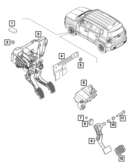 Brake Pedals for 2015 Jeep Renegade #1