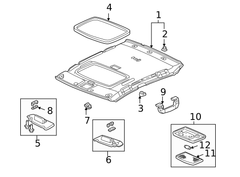 Interior Trim - Roof for 2003 Acura CL #0