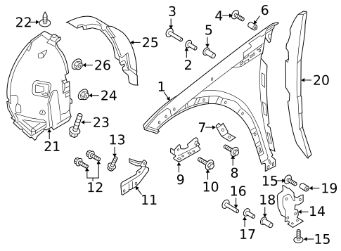 Fender & Components for 2022 Land Rover Discovery Sport #0
