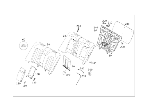 Rear Backrest for 2017 Mercedes-Benz CLS63 AMG S #0