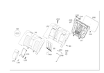 2188200598 - Rear Seat Bench: Seat Heating for Mercedes-Benz: CLS400, CLS550, CLS63 AMG, CLS63 AMG S Image