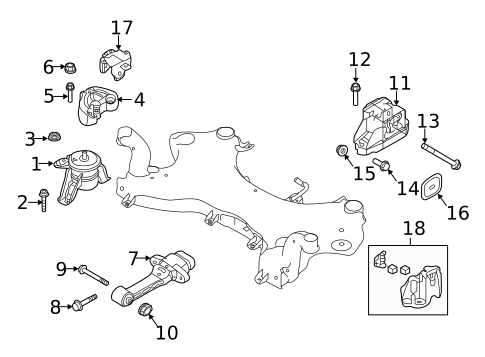 Engine & Trans Mounting for 2021 Hyundai Tucson #0