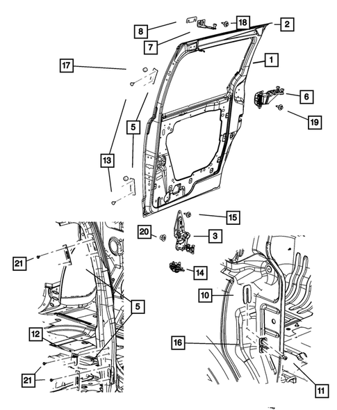 Sliding Cargo Door for 2013 Chrysler Town & Country #1